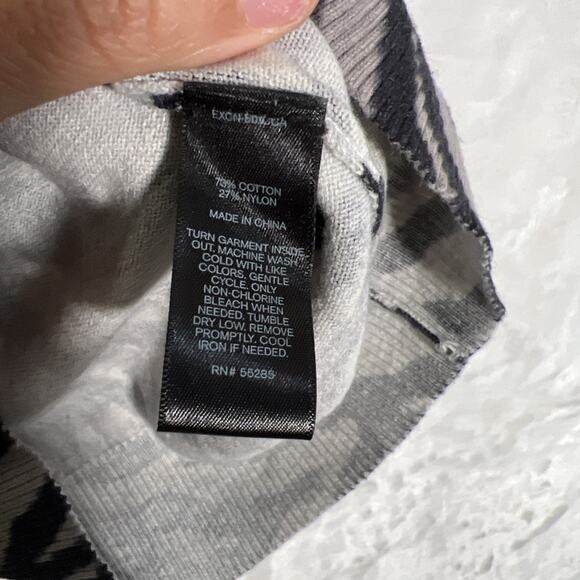 Express Y2K Women’s Sweater Size S Animal Print Zebra V Neck Long Sleeves - Picture 3 of 12